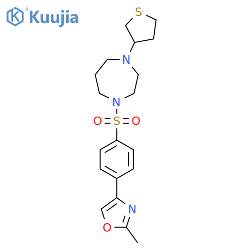 1-4-(2-methyl-1,3-oxazol-4-yl)benzenesulfonyl-4-(thiolan-3-yl)-1,4-diazepane structure
