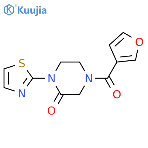 4-(furan-3-carbonyl)-1-(1,3-thiazol-2-yl)piperazin-2-one structure