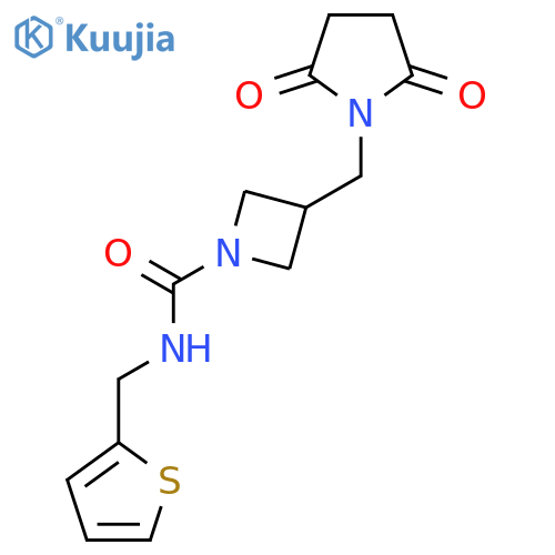 3-(2,5-dioxopyrrolidin-1-yl)methyl-N-(thiophen-2-yl)methylazetidine-1-carboxamide structure