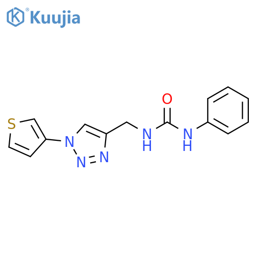 1-phenyl-3-{1-(thiophen-3-yl)-1H-1,2,3-triazol-4-ylmethyl}urea structure