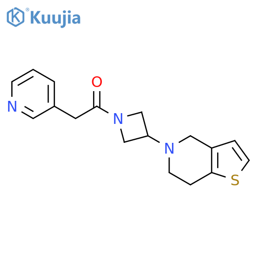 1-(3-(6,7-dihydrothieno[3,2-c]pyridin-5(4H)-yl)azetidin-1-yl)-2-(pyridin-3-yl)ethanone structure