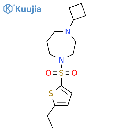 1-cyclobutyl-4-(5-ethylthiophen-2-yl)sulfonyl-1,4-diazepane structure