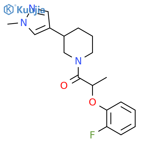 2-(2-fluorophenoxy)-1-3-(1-methyl-1H-pyrazol-4-yl)piperidin-1-ylpropan-1-one structure