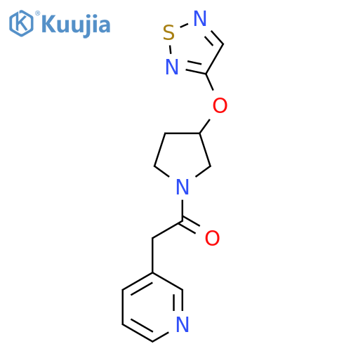 2-(pyridin-3-yl)-1-3-(1,2,5-thiadiazol-3-yloxy)pyrrolidin-1-ylethan-1-one structure