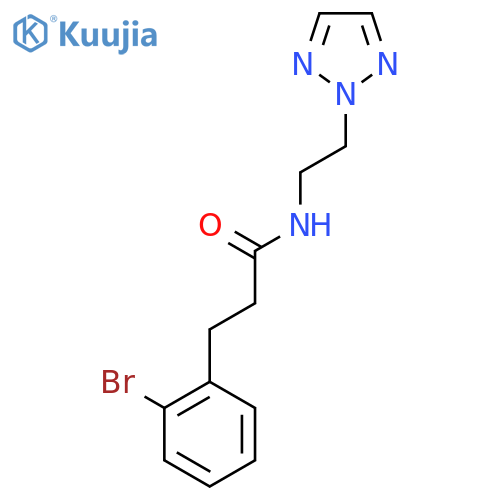 3-(2-bromophenyl)-N-[2-(2H-1,2,3-triazol-2-yl)ethyl]propanamide structure
