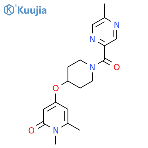 1,6-dimethyl-4-((1-(5-methylpyrazine-2-carbonyl)piperidin-4-yl)oxy)pyridin-2(1H)-one structure