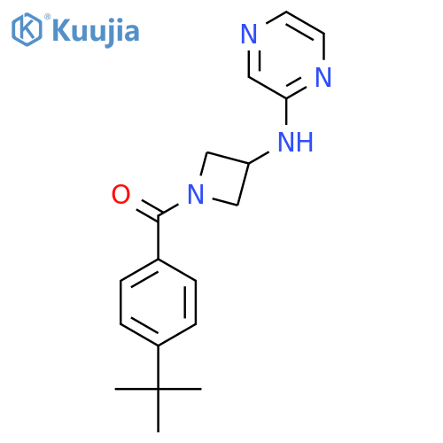 N-1-(4-tert-butylbenzoyl)azetidin-3-ylpyrazin-2-amine structure