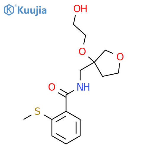 N-{[3-(2-hydroxyethoxy)oxolan-3-yl]methyl}-2-(methylsulfanyl)benzamide structure