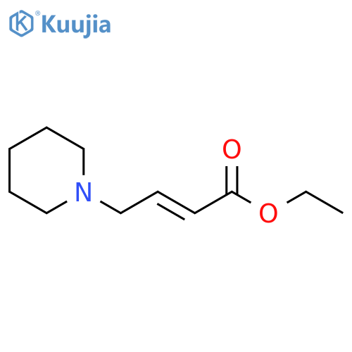 2-Butenoic acid, 4-(1-piperidinyl)-, ethyl ester, (2E)- structure