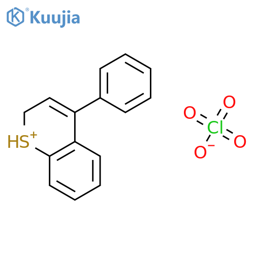 1-Benzothiopyrylium, 4-phenyl-, perchlorate structure