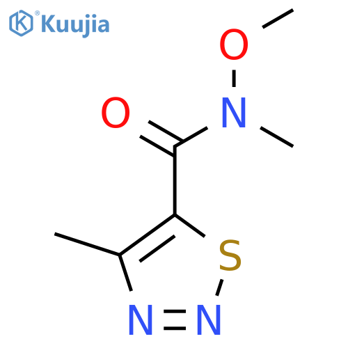 N-Methoxy-N,4-dimethyl-1,2,3-thiadiazole-5-carboxamide structure