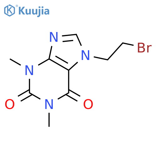 7-(2-Bromoethyl)-1,3-dimethyl-1H-purine-2,6(3H,7H)-dione structure