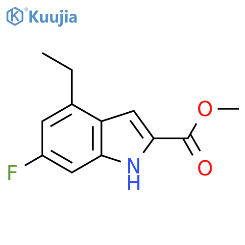 methyl 4-ethyl-6-fluoro-1H-indole-2-carboxylate structure