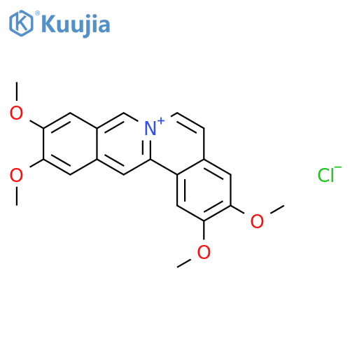 Dibenzo[a,g]quinolizinium,2,3,10,11-tetramethoxy-, chloride (1:1) structure