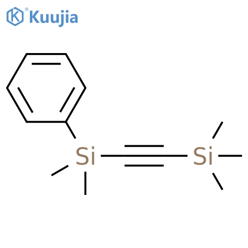 Benzene, [dimethyl[2-(trimethylsilyl)ethynyl]silyl]- structure
