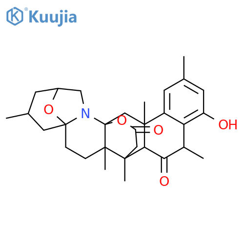 5H,10H-9a,13-Epoxy-15a,7-(epoxyethano)azepino[1,2-a]naphtho[2,1-g]quinoline-6,18(6aH)-dione, 7,7a,8,9,11,12,13,14,16,16a-decahydro-4-hydroxy-2,5,7,7a,11,16a-hexamethyl-, (5R,6aS,7S,7aS,9aS,11S,13R,15aR,16aR)- structure
