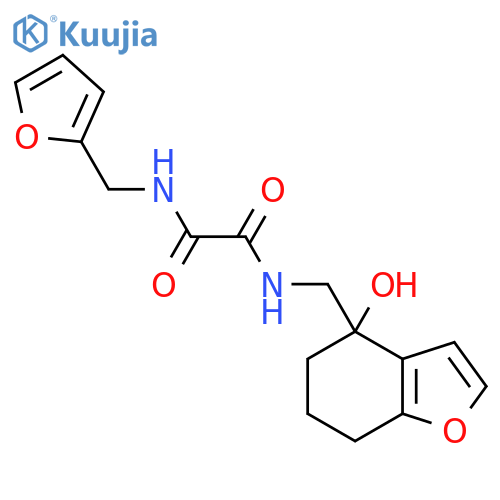 N'-(furan-2-yl)methyl-N-(4-hydroxy-4,5,6,7-tetrahydro-1-benzofuran-4-yl)methylethanediamide structure