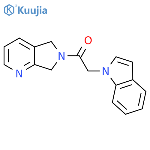 2-(1H-indol-1-yl)-1-{5H,6H,7H-pyrrolo3,4-bpyridin-6-yl}ethan-1-one structure