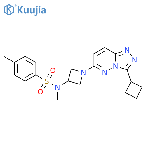 N-(1-{3-cyclobutyl-1,2,4triazolo4,3-bpyridazin-6-yl}azetidin-3-yl)-N,4-dimethylbenzene-1-sulfonamide structure