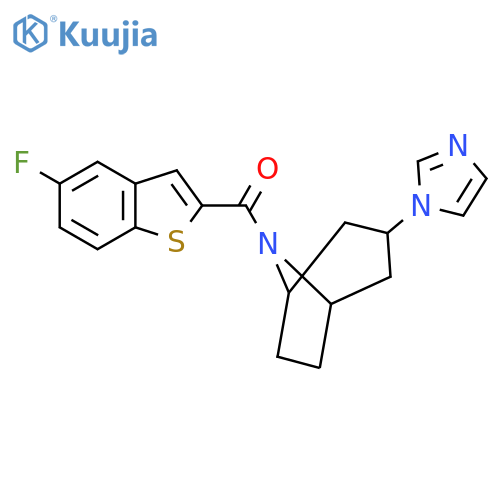 8-(5-fluoro-1-benzothiophene-2-carbonyl)-3-(1H-imidazol-1-yl)-8-azabicyclo3.2.1octane structure