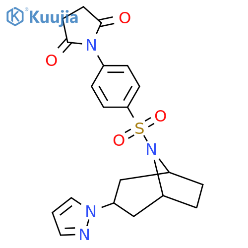 1-(4-{3-(1H-pyrazol-1-yl)-8-azabicyclo3.2.1octan-8-ylsulfonyl}phenyl)pyrrolidine-2,5-dione structure