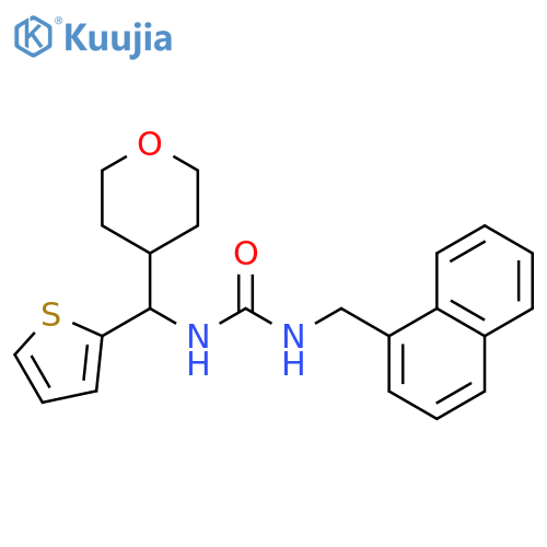 3-[(Naphthalen-1-yl)methyl]-1-[(oxan-4-yl)(thiophen-2-yl)methyl]urea structure
