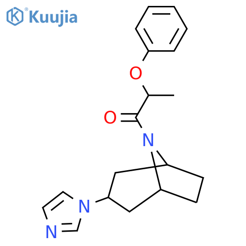1-3-(1H-imidazol-1-yl)-8-azabicyclo3.2.1octan-8-yl-2-phenoxypropan-1-one structure