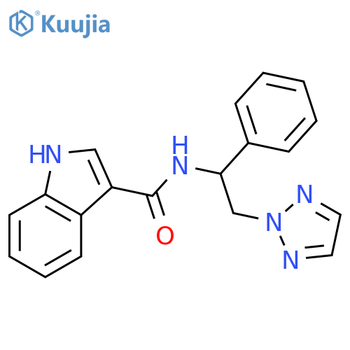 N-1-phenyl-2-(2H-1,2,3-triazol-2-yl)ethyl-1H-indole-3-carboxamide structure