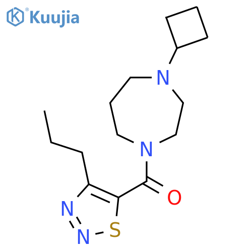 1-cyclobutyl-4-(4-propyl-1,2,3-thiadiazole-5-carbonyl)-1,4-diazepane structure