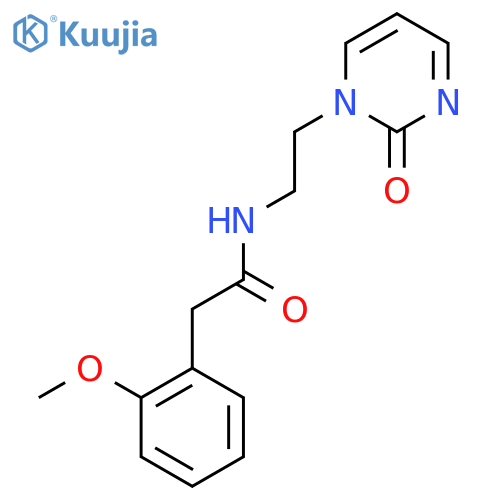 2-(2-methoxyphenyl)-N-2-(2-oxo-1,2-dihydropyrimidin-1-yl)ethylacetamide structure