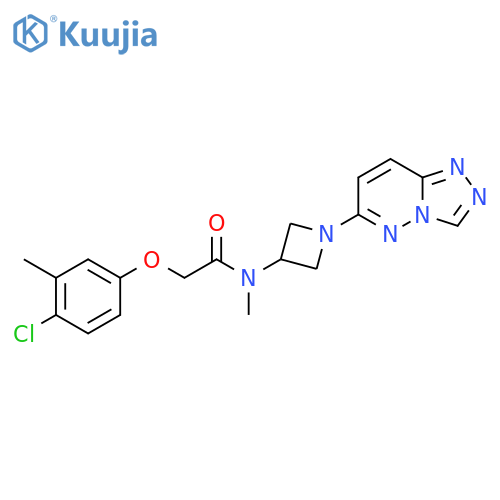 2-(4-chloro-3-methylphenoxy)-N-methyl-N-(1-{1,2,4triazolo4,3-bpyridazin-6-yl}azetidin-3-yl)acetamide structure