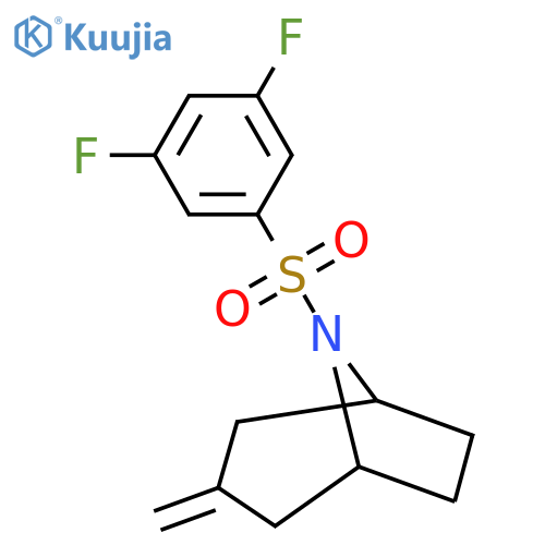 8-(3,5-difluorobenzenesulfonyl)-3-methylidene-8-azabicyclo3.2.1octane structure