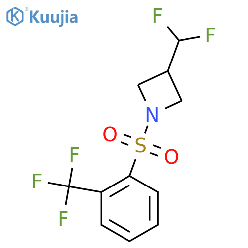 3-(difluoromethyl)-1-2-(trifluoromethyl)benzenesulfonylazetidine structure