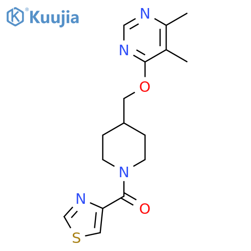 4,5-dimethyl-6-{1-(1,3-thiazole-4-carbonyl)piperidin-4-ylmethoxy}pyrimidine structure
