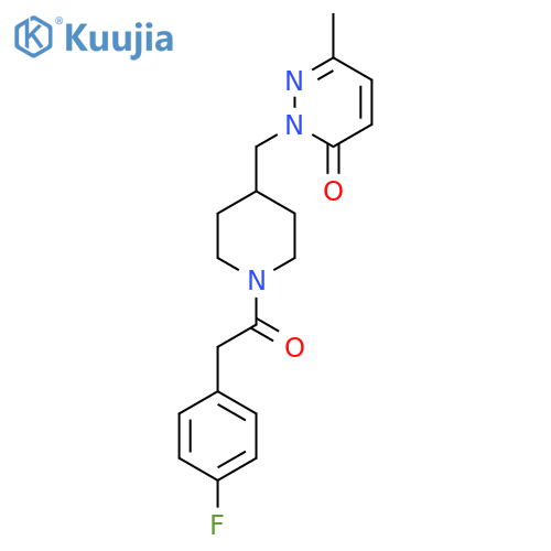 2-({1-2-(4-fluorophenyl)acetylpiperidin-4-yl}methyl)-6-methyl-2,3-dihydropyridazin-3-one structure