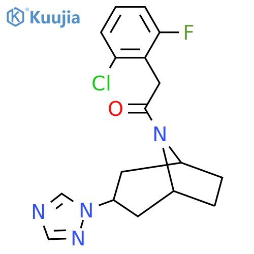 2-(2-chloro-6-fluorophenyl)-1-3-(1H-1,2,4-triazol-1-yl)-8-azabicyclo3.2.1octan-8-ylethan-1-one structure