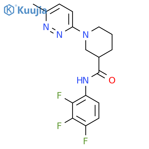 1-(6-methylpyridazin-3-yl)-N-(2,3,4-trifluorophenyl)piperidine-3-carboxamide structure