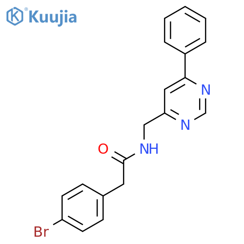 2-(4-bromophenyl)-N-(6-phenylpyrimidin-4-yl)methylacetamide structure