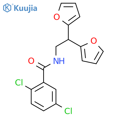 N-[2,2-bis(furan-2-yl)ethyl]-2,5-dichlorobenzamide structure