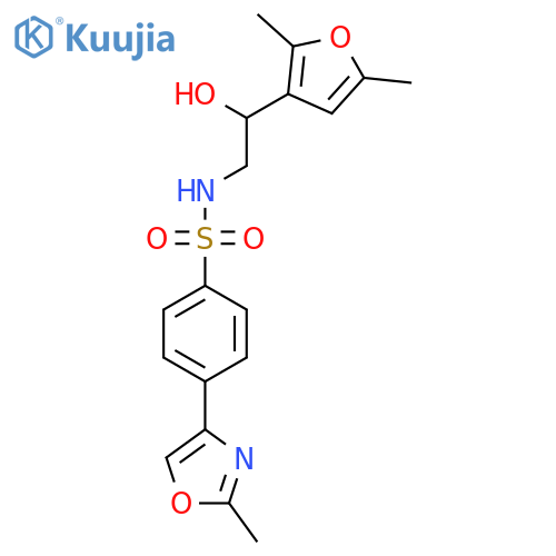 N-[2-(2,5-dimethylfuran-3-yl)-2-hydroxyethyl]-4-(2-methyl-1,3-oxazol-4-yl)benzene-1-sulfonamide structure