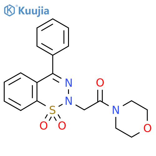 2-[2-(morpholin-4-yl)-2-oxoethyl]-4-phenyl-2H-1lambda6,2,3-benzothiadiazine-1,1-dione structure