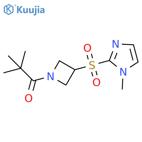 2,2-dimethyl-1-{3-[(1-methyl-1H-imidazol-2-yl)sulfonyl]azetidin-1-yl}propan-1-one structure