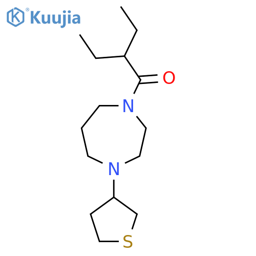 2-ethyl-1-[4-(thiolan-3-yl)-1,4-diazepan-1-yl]butan-1-one structure
