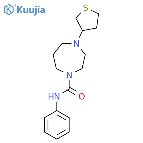 N-phenyl-4-(thiolan-3-yl)-1,4-diazepane-1-carboxamide structure