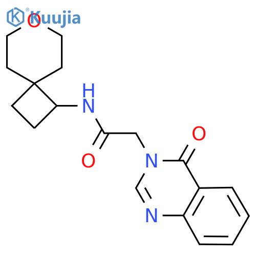 N-{7-oxaspiro3.5nonan-1-yl}-2-(4-oxo-3,4-dihydroquinazolin-3-yl)acetamide structure