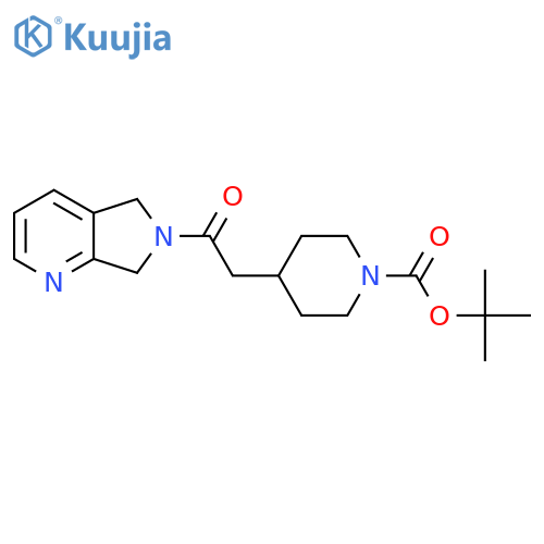 tert-butyl 4-(2-oxo-2-{5H,6H,7H-pyrrolo3,4-bpyridin-6-yl}ethyl)piperidine-1-carboxylate structure
