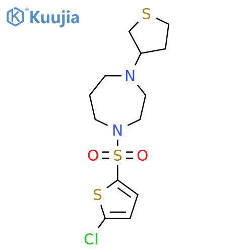1-(5-chlorothiophen-2-yl)sulfonyl-4-(thiolan-3-yl)-1,4-diazepane structure