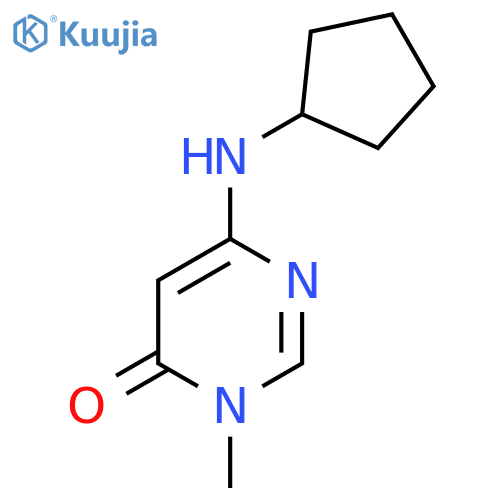 6-(cyclopentylamino)-3-methyl-3,4-dihydropyrimidin-4-one structure