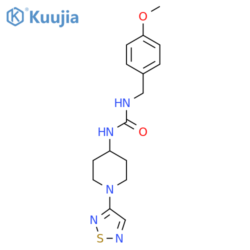 1-[(4-methoxyphenyl)methyl]-3-[1-(1,2,5-thiadiazol-3-yl)piperidin-4-yl]urea structure