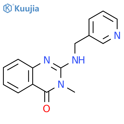 3-methyl-2-{(pyridin-3-yl)methylamino}-3,4-dihydroquinazolin-4-one structure